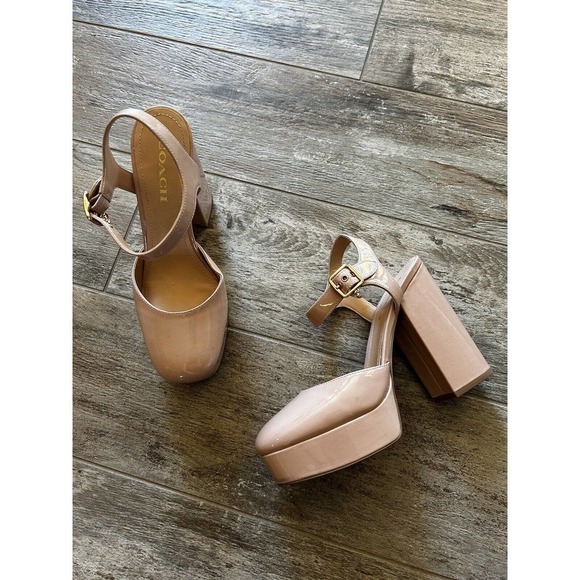 COACH Isabella Patent Leather Pump Pale Blush 8.5 B (M) - Picture 3 of 11